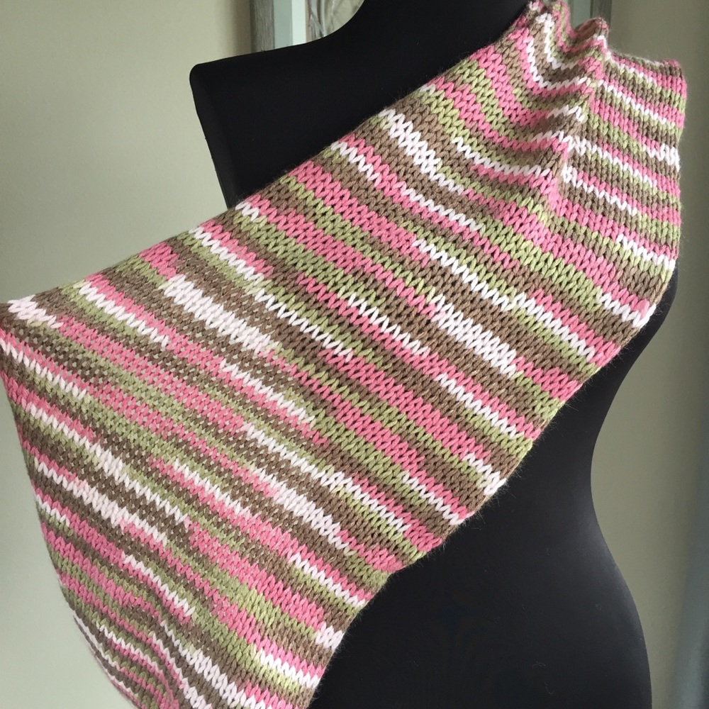 Pink Camo Infinity Scarf Long Knitted Loop #001 - Picture 3 of 5